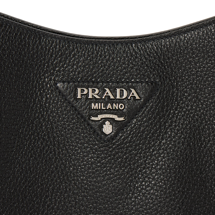 Túi Prada Vitello Dino 'Black' 1BC073-2DKV-F0002