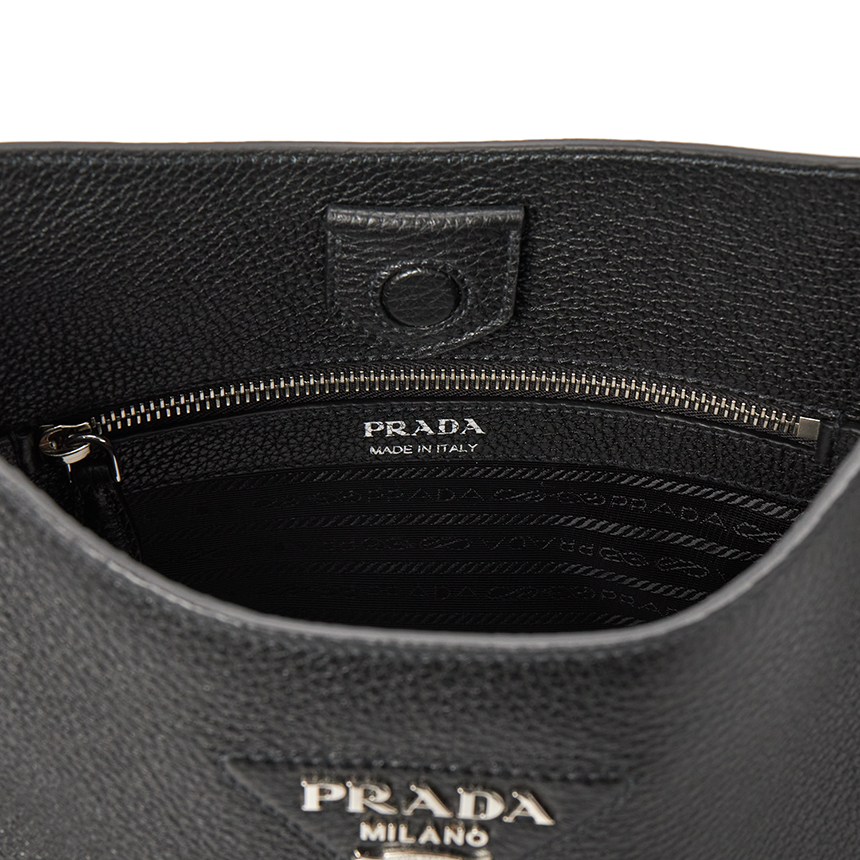 Túi Prada Vitello Dino 'Black' 1BC073-2DKV-F0002