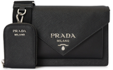 Túi Prada Saffiano Envelope 'Black' 1BP020-2EVU-F0002