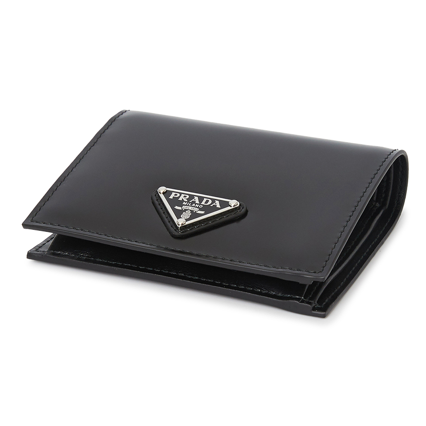 Ví Prada Spazzolato Triangle 'Black' 1MV204-ZO6-F0002