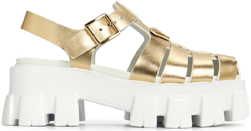Dép Prada Logo 'Gold' 1X853M-070-F0522