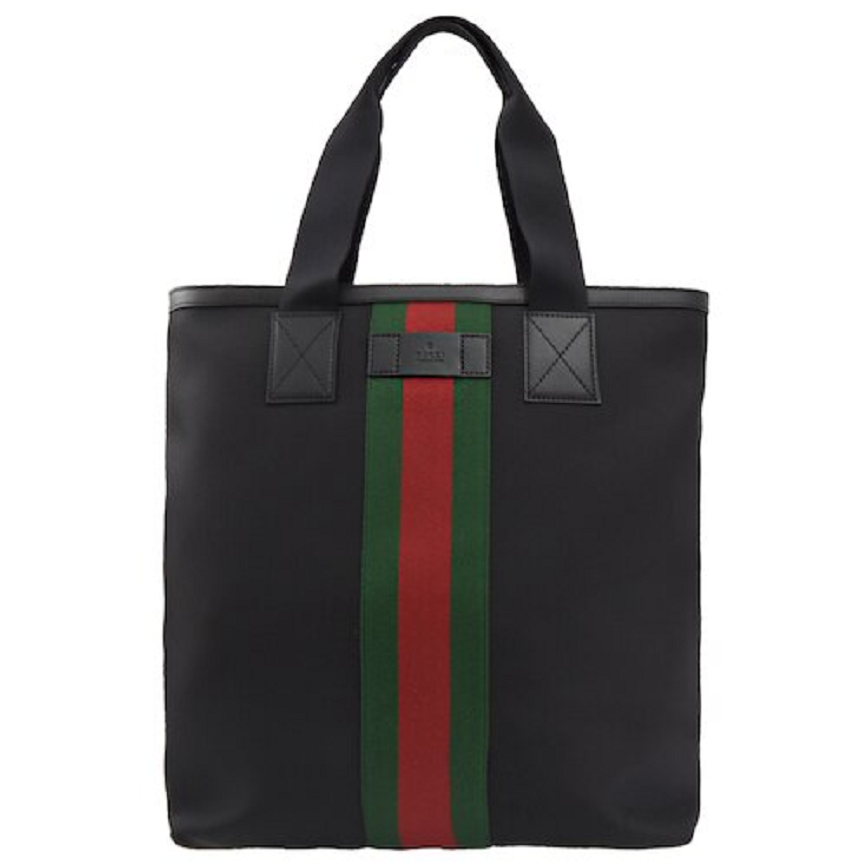stripe canvas tote