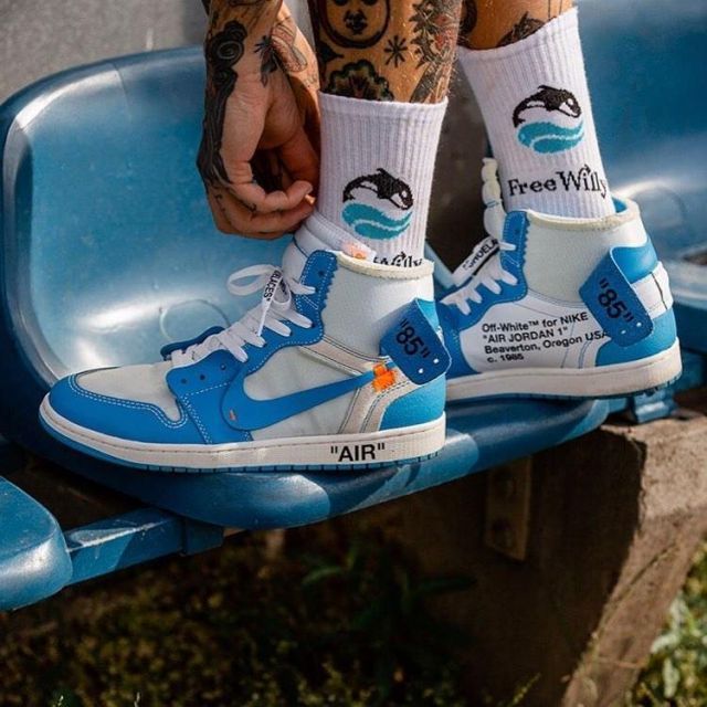 off white air jordan 1 blue