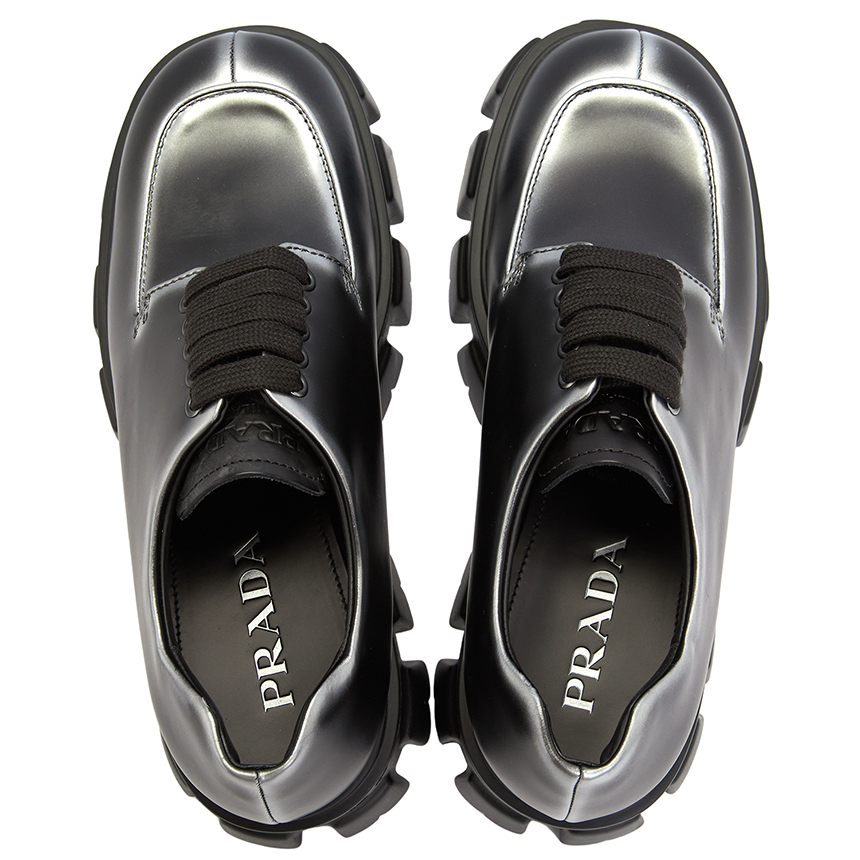 Giày Prada Monolith Nuance Lace Up 'Black' 2EE356-3LMH-F0I89