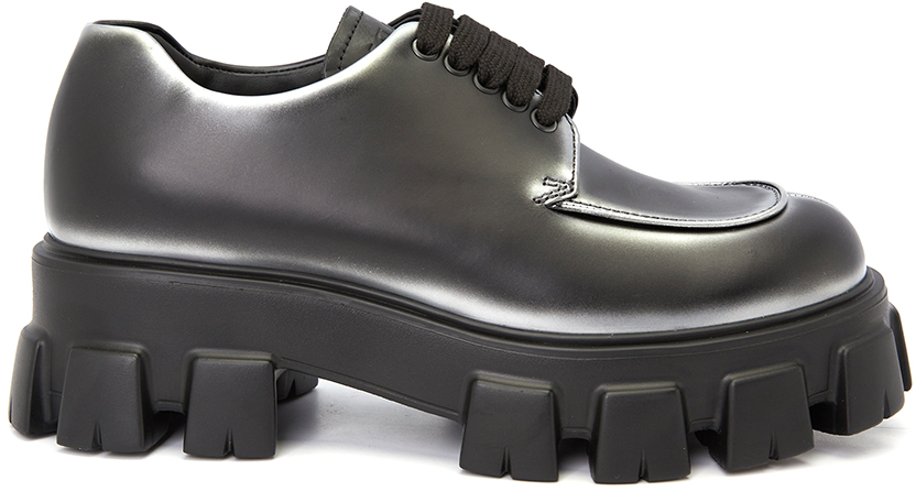 Giày Prada Monolith Nuance Lace Up 'Black' 2EE356-3LMH-F0I89