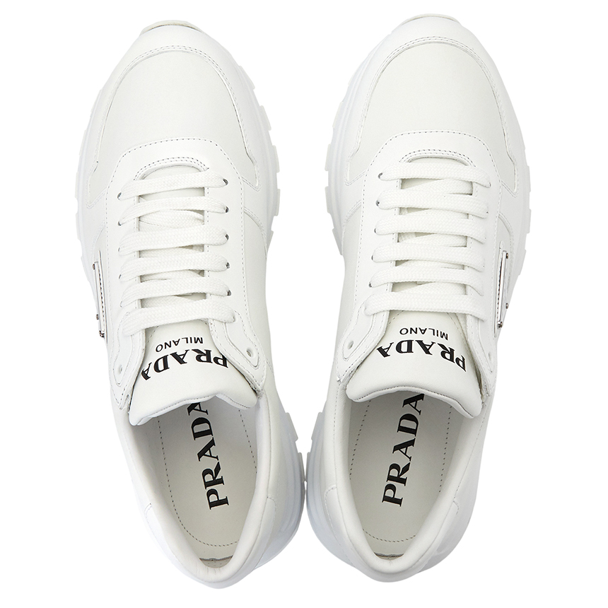 Giày Prada Spazzolato Logo 'White' 2EE369-3LKI-F0009