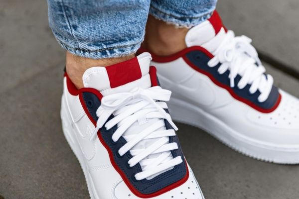 Già y Nike Air Force 1 Double Layer 'Obsidian Red' BV1084-101 â AUTHENTIC SHOES