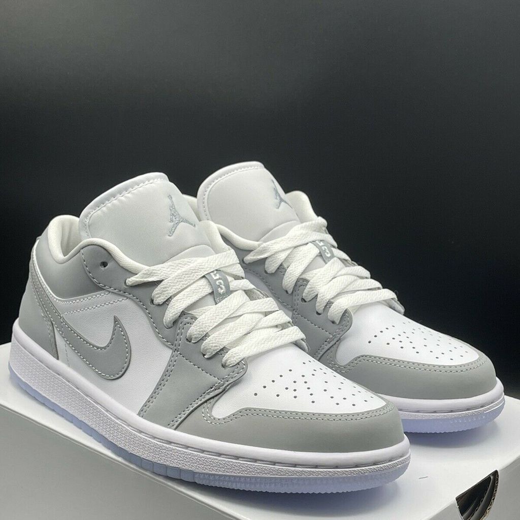 Giay Nike Wmns Air Jordan 1 Low White Wolf Grey Dc0774 105 Authentic Shoes