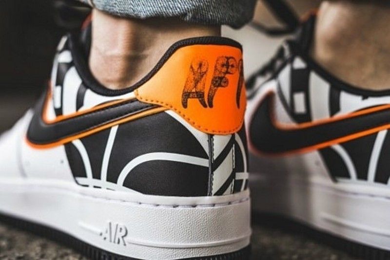 nike air force 1 low white black orange