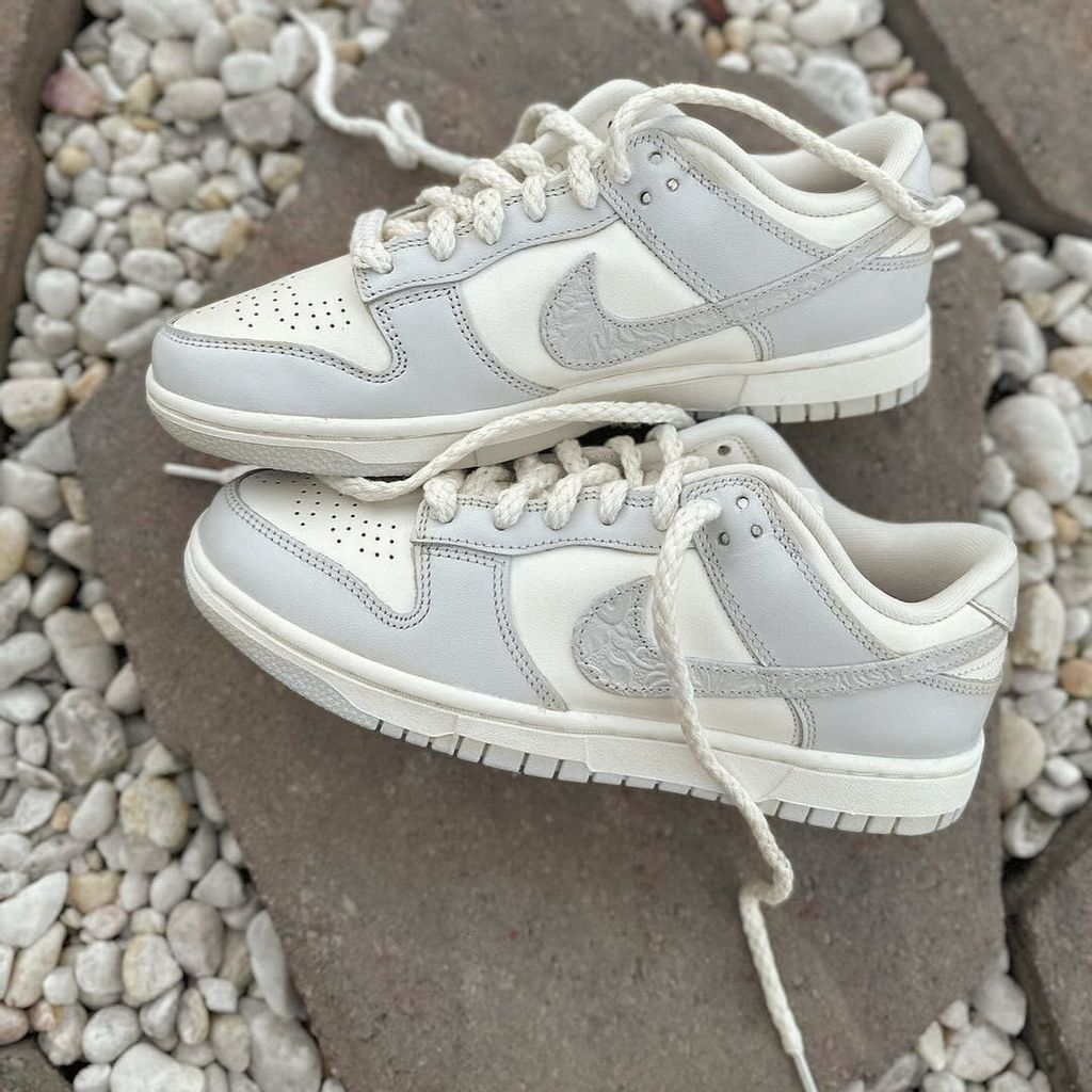 Giày Nike Dunk Low Needlework Sail Aura 'Grey' FJ4553-133