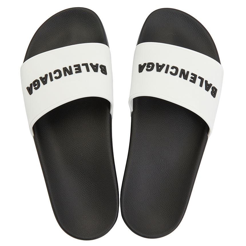 Dép Balenciaga Logo Full Slide 'White' 565826-W1S87-9010