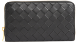 Ví Bottega Veneta Intrecciato Zip 'Black' 608053-VCPP2-8425