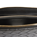 Ví Bottega Veneta Intrecciato Zip 'Black' 608053-VCPP2-8425