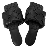 Dép Bottega Veneta Intrecciato Lido 'Black' 608853-VBSS0-1000