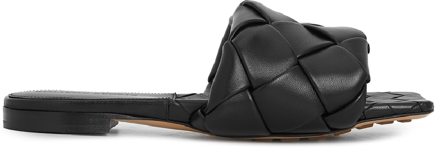 Dép Bottega Veneta Intrecciato Lido 'Black' 608853-VBSS0-1000