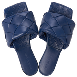 Dép Bottega Veneta Intrecciato Lido 'Navy' 608853-VBSS0-4006