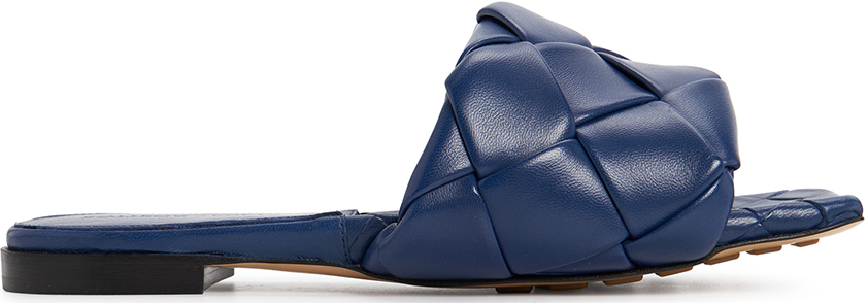 Dép Bottega Veneta Intrecciato Lido 'Navy' 608853-VBSS0-4006