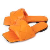 Dép Bottega Veneta Intrecciato Lido 'Orange' 608853-VBSS0-7593