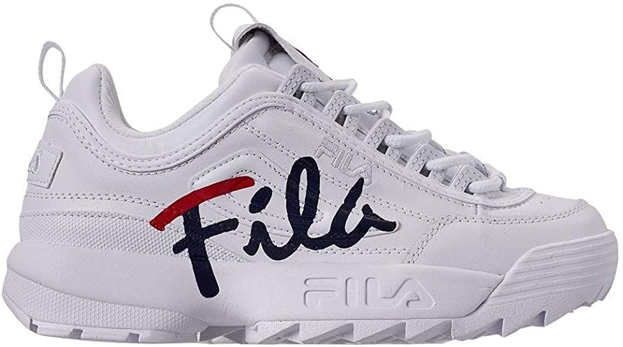 Fila Women's Disruptor Ii Script Ankle-High Leather Sneaker