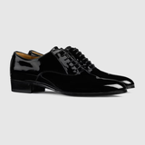 Giày Gucci Men's Lace-up Shoe with Double G 624663-BNC00-1000