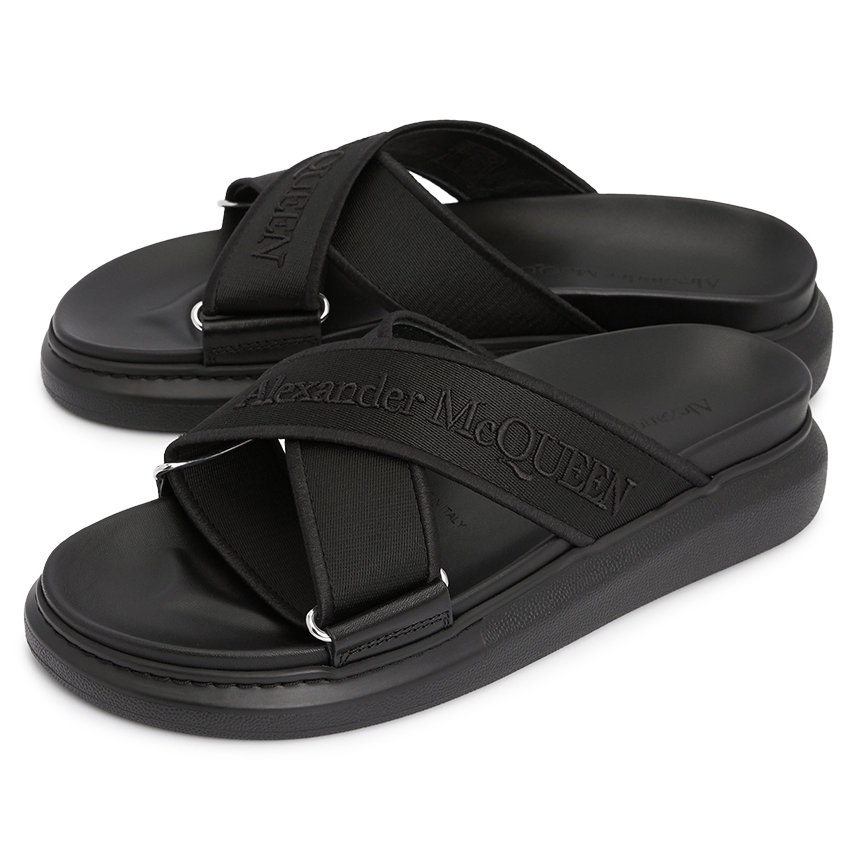 Dép Alexander Mcqueen Hybrid Slide 'Black' 627182-W4N21-1081