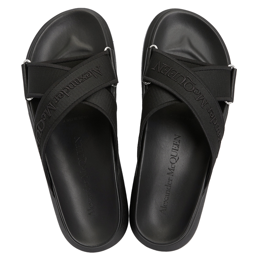 Dép Alexander Mcqueen Hybrid Slide 'Black' 627182-W4N21-1081