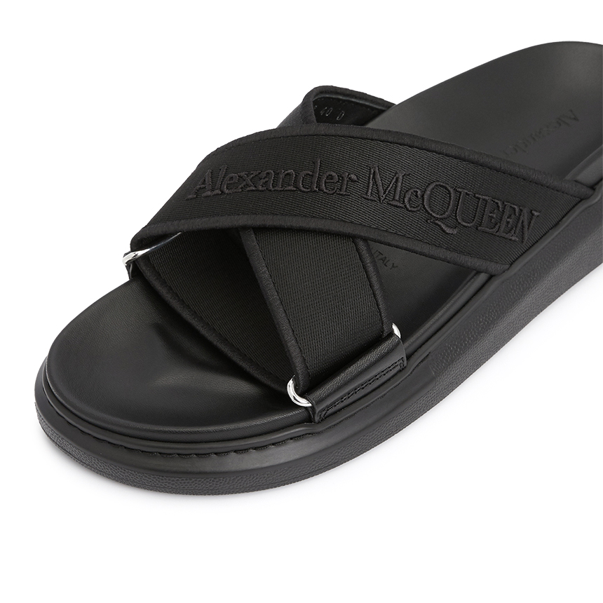 Dép Alexander Mcqueen Hybrid Slide 'Black' 627182-W4N21-1081