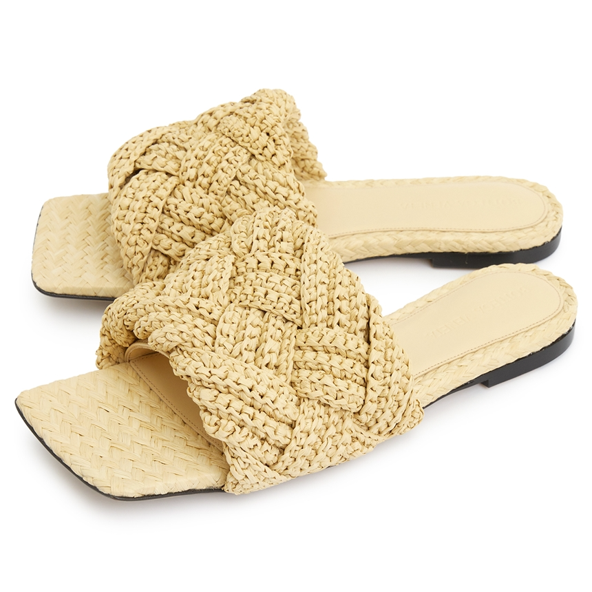 Dép Bottega Veneta Intrecchio Lido 'Beige' 729756-V0GO0-2624