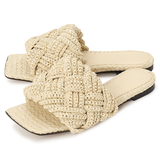 Dép Bottega Veneta Intrecchio Lido 'Ivory' 729756-V0GO0-9013