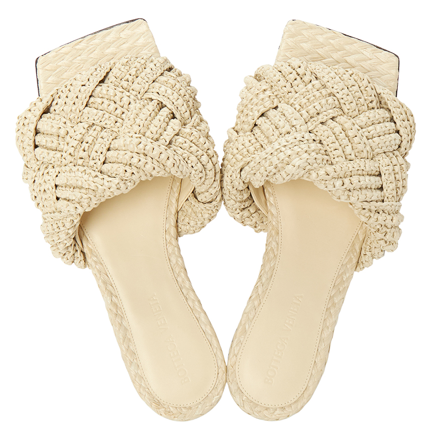 Dép Bottega Veneta Intrecchio Lido 'Ivory' 729756-V0GO0-9013