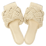 Dép Bottega Veneta Intrecchio Lido 'Ivory' 729756-V0GO0-9013