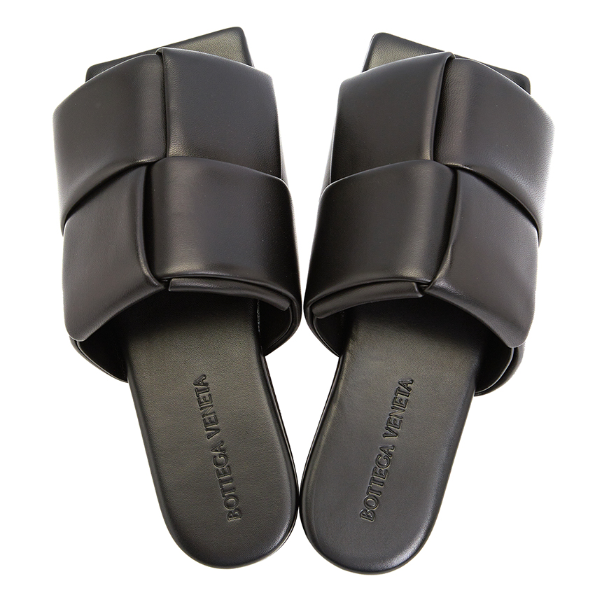 Dép Bottega Veneta Intrecciato Patch 'Black' 741350-VBSD0-1000