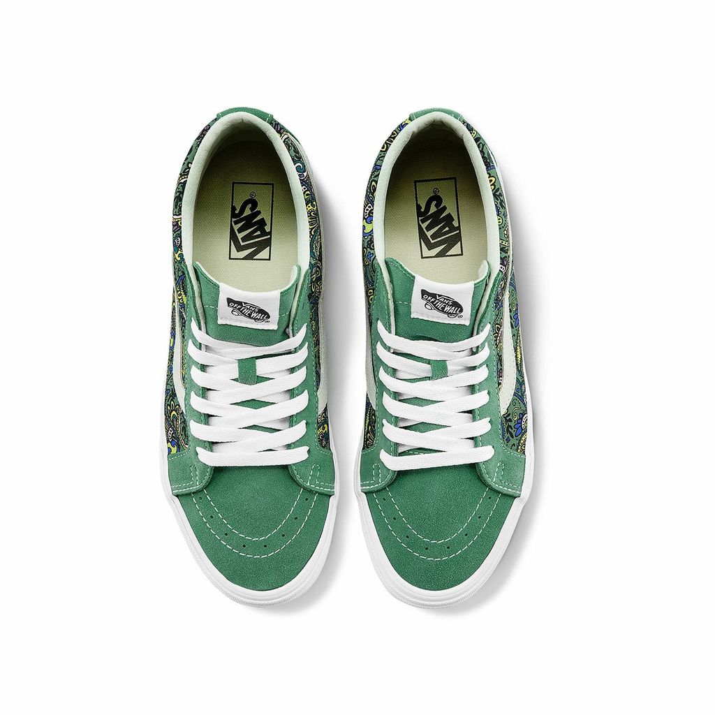 Giày Vans Sk8-mid Reissue Paisley 'Green White' VN0A391F6TM