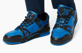 Giày Louis Vuitton Trainer 'Black And Blue' 1A8WF5