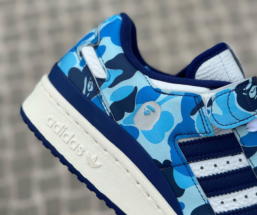 Giày Adidas Forum Low 84 x BAPE '30th Anniversary Blue' ID4772