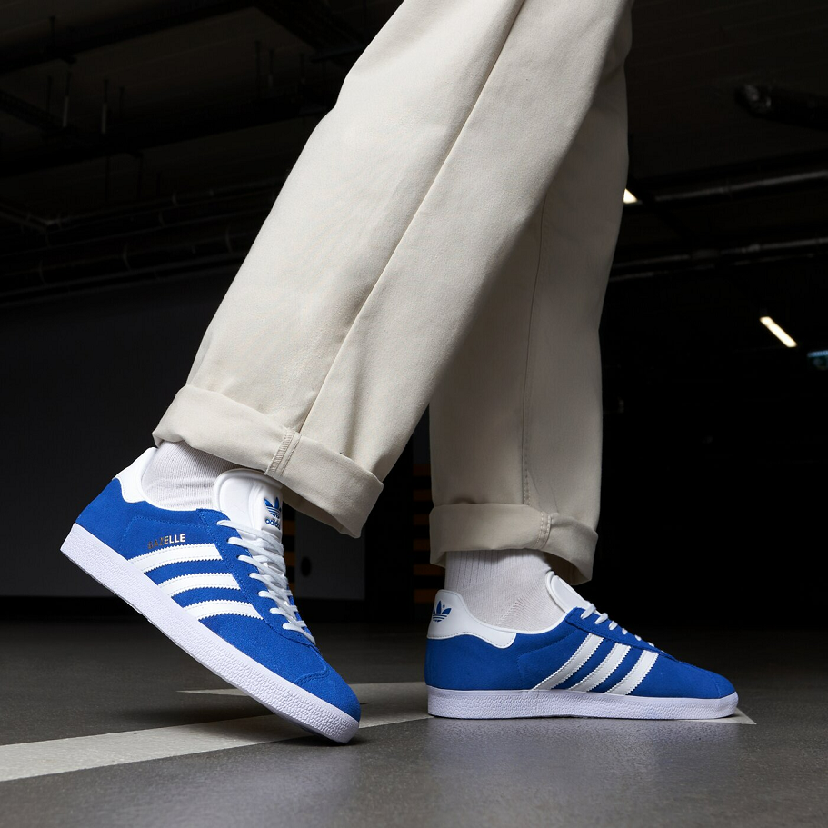 Giày Adidas Gazelle 'Blue Cloud White Gold Metallic' GX2207