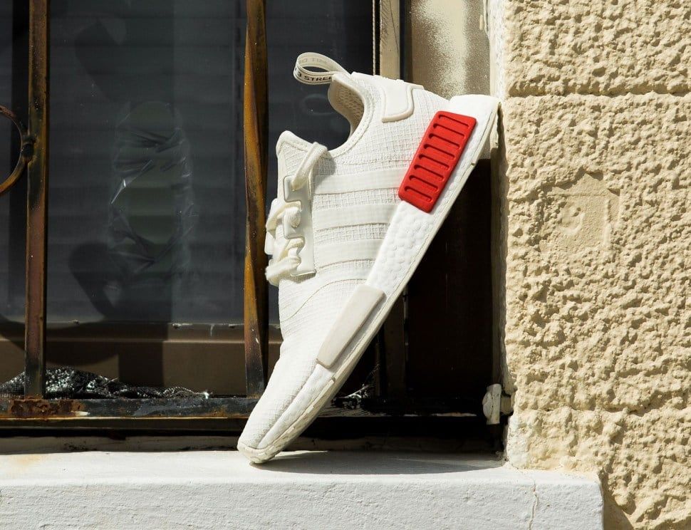 Giày Adidas NMD R1 Off White 'Lush Red 