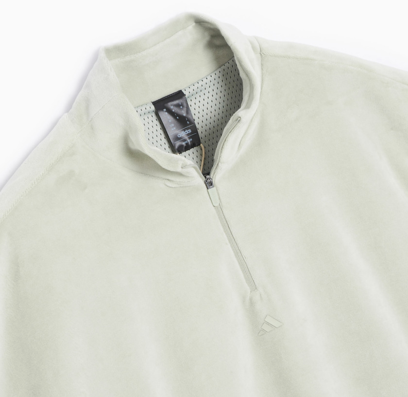 Áo Adidas Basketball Velour 1/2-zip Sweatshirt 'Halo Green' IA1989