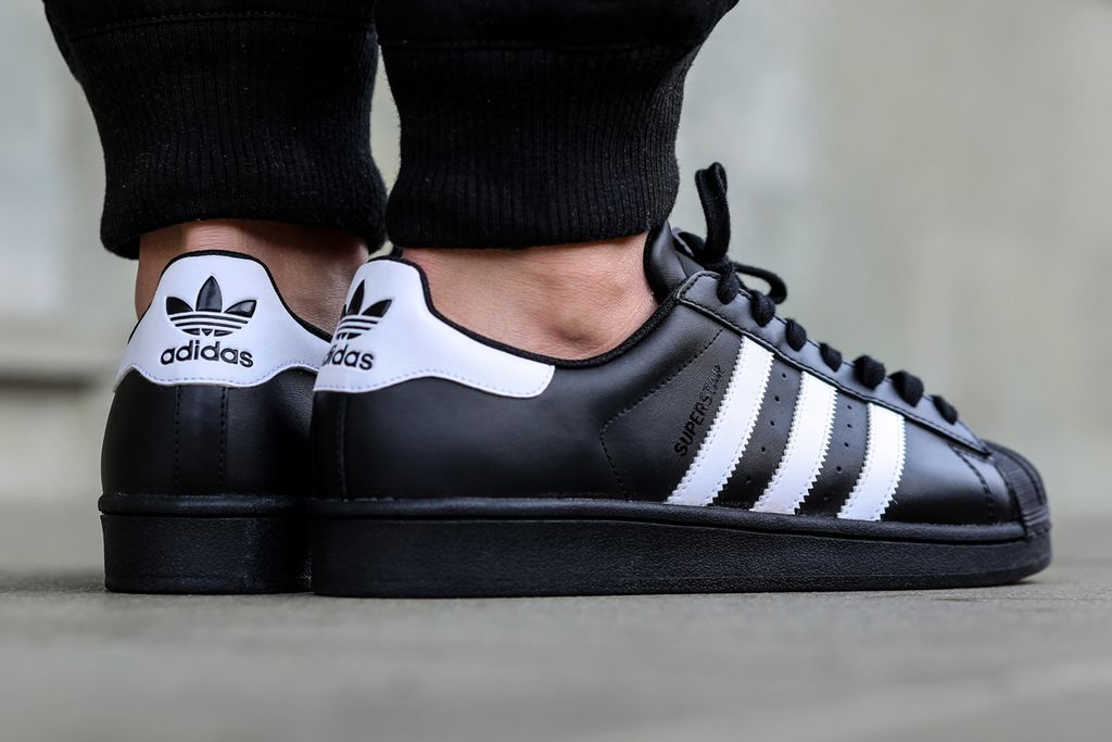 Adidas foundation superstar black Clearance
