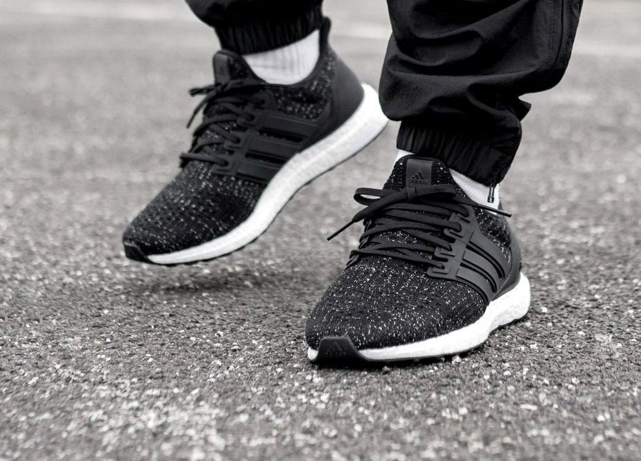 adidas ultra boost black white speckle