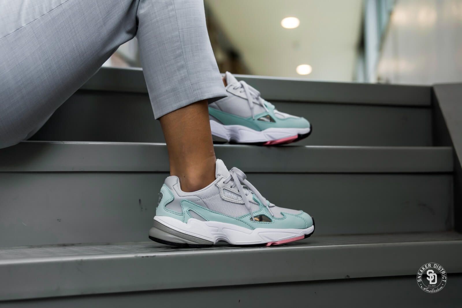 adidas falcon grey one easy green