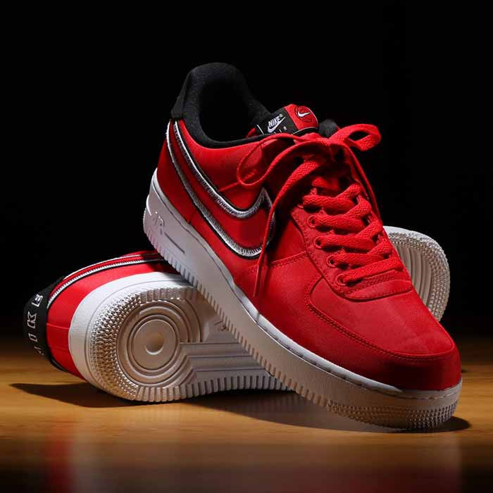 air force 1 reverse stitch red