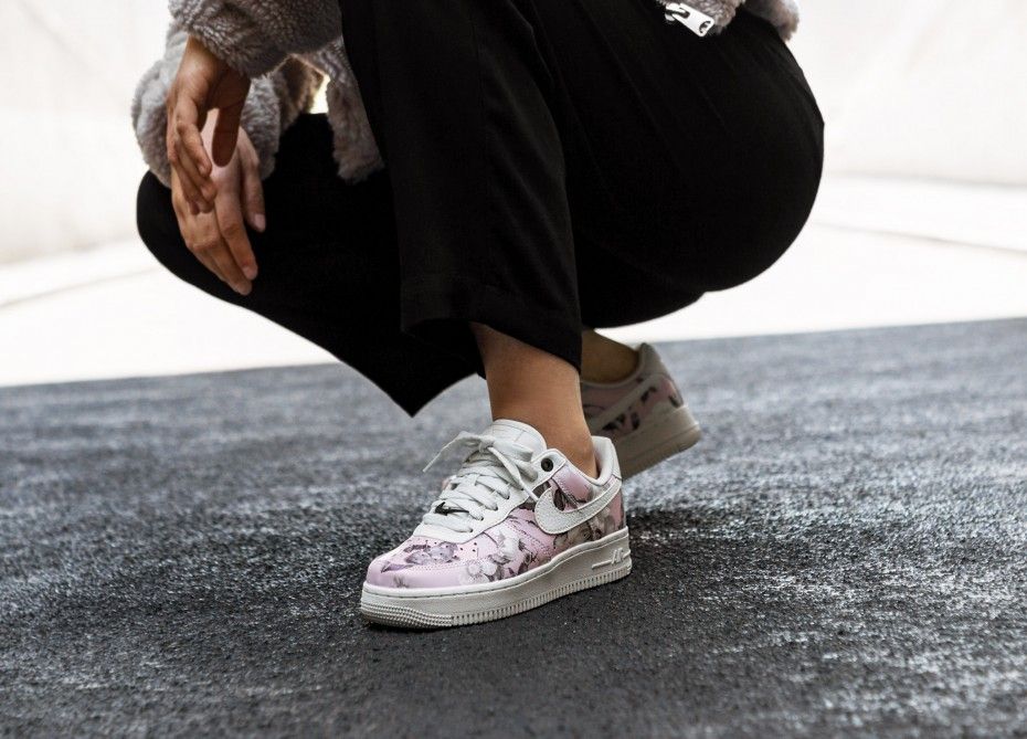 air force 1 low floral rose