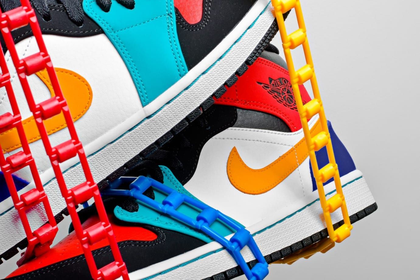 air jordan 1 mid bred multicolor