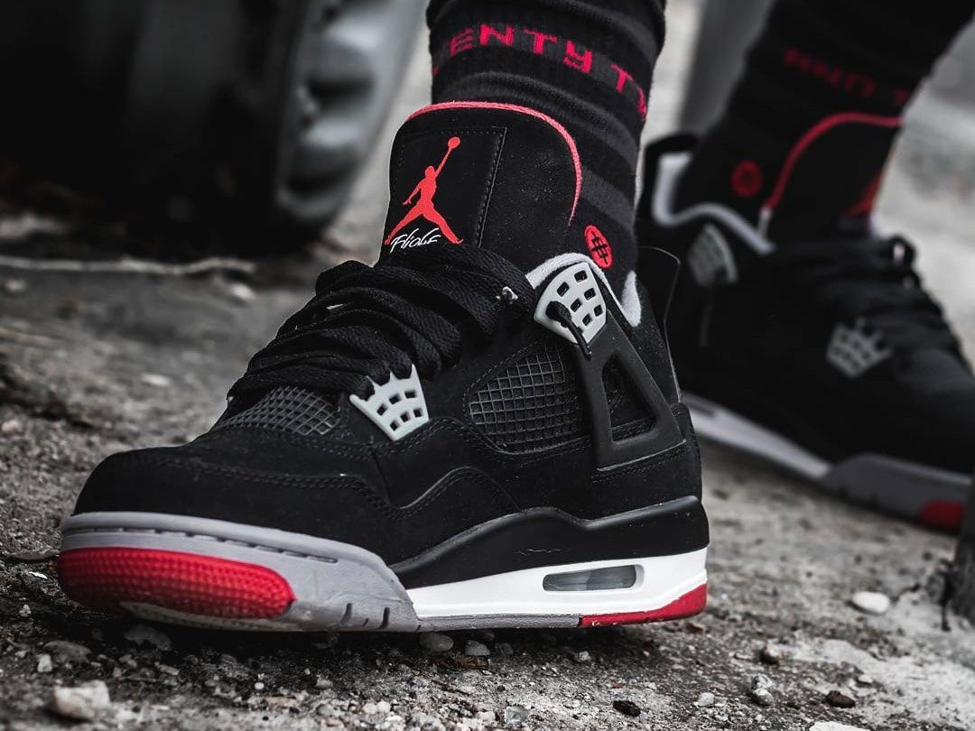 Giày Nike Air Jordan 4 Retro Bred 2019 (GS) 408452060 AUTHENTIC SHOES