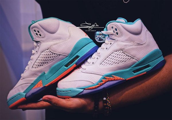 air jordan retro 5 light aqua