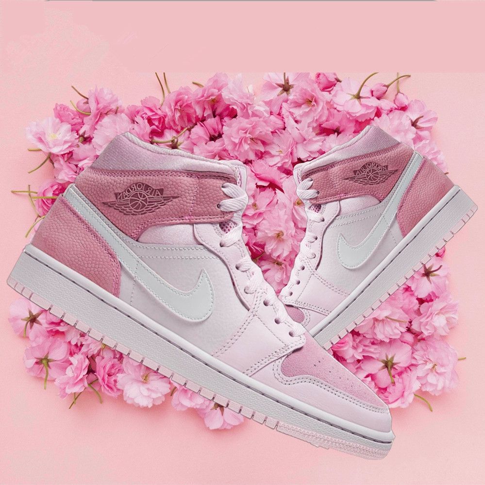 Nike Air Jordan 1 Mid Digital Pink Cw5379 600 Authentic Shoes