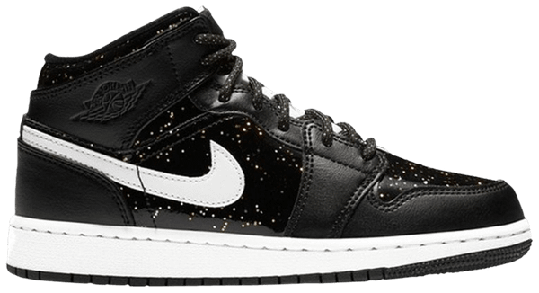air jordan 1 mid glitter black