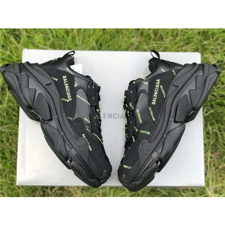 Giày Balenciaga Triple S Sneaker 'Allover Logo - Black Fluo Yellow' SK –  AUTHENTIC SHOES