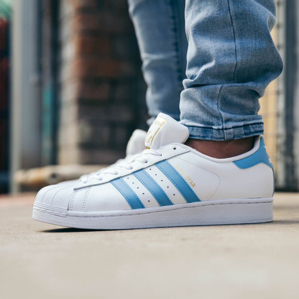 Adidas white and light blue clearance